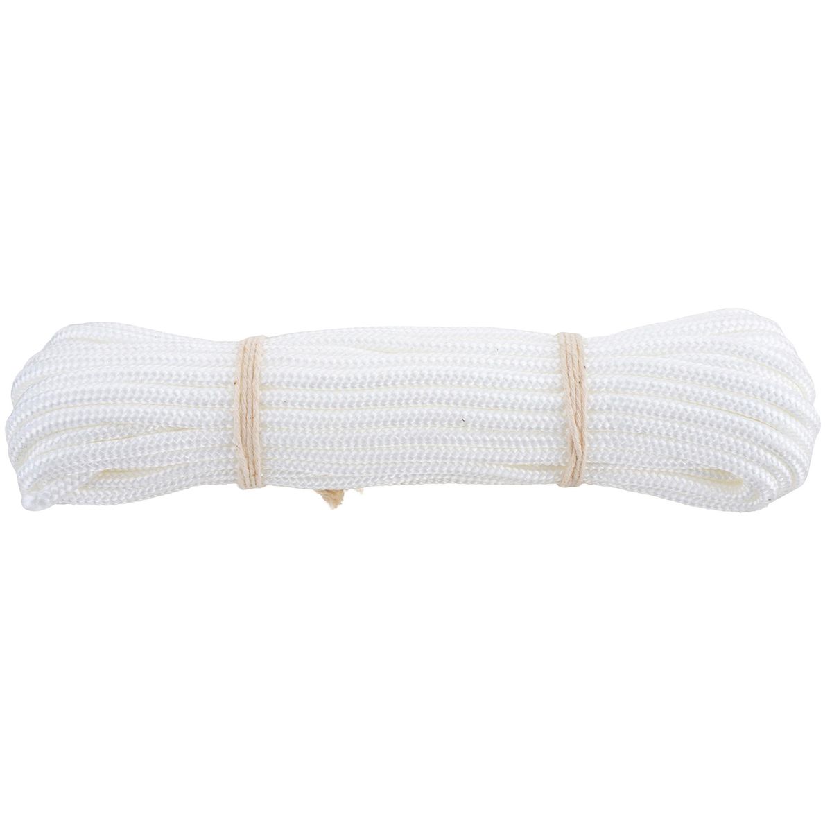 FIXSER - Cuerda Nylon Trenzado 4 mm 10 m Blanco