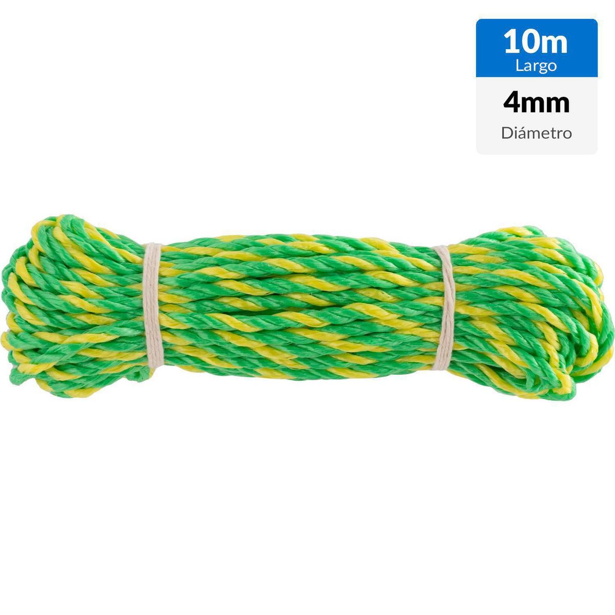 FIXSER - Cuerda Polysteel Torcido 4 mm 10 m Verde