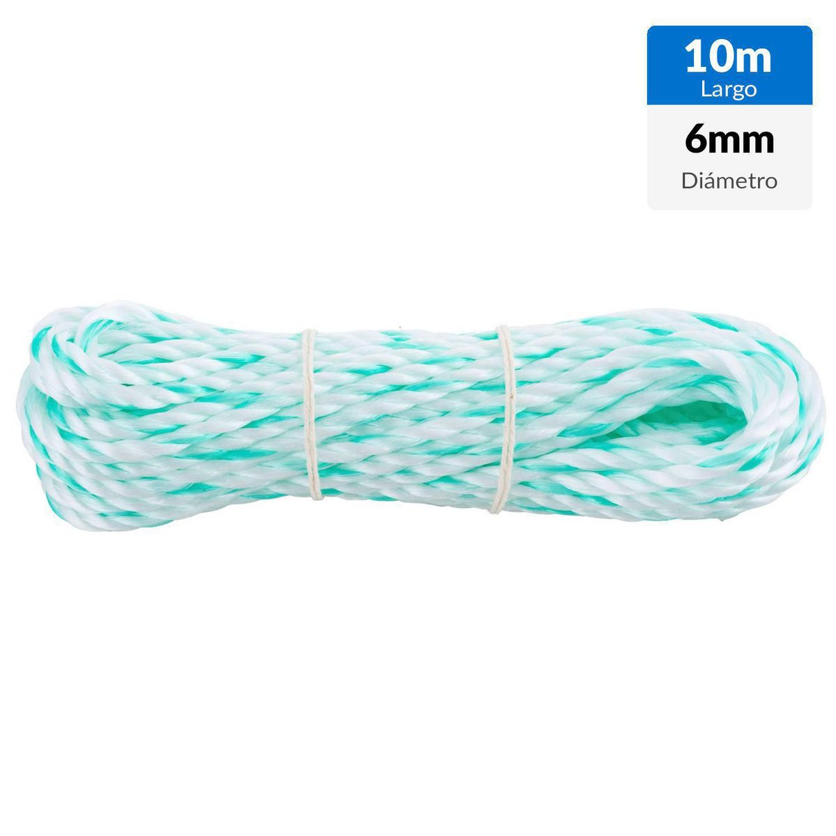 FIXSER - Cuerda Polysteel Torcido 6 mm 10 m Amarillo