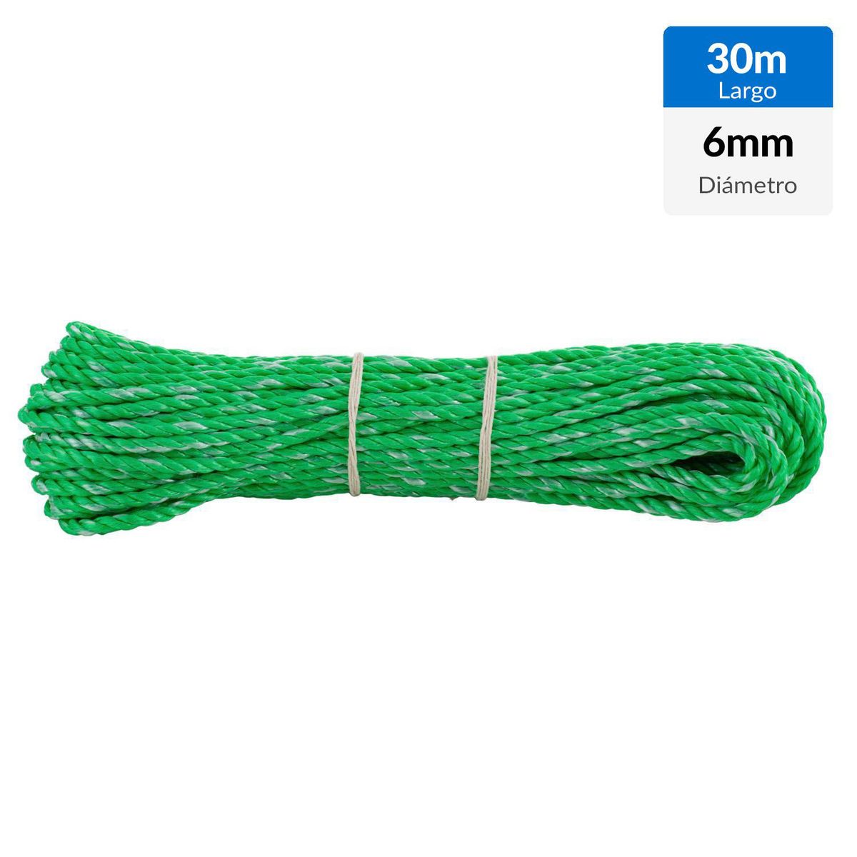 FIXSER - Cuerda Polysteel Torcido 6 mm 30 m Verde