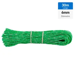 FIXSER - Cuerda Polysteel Torcido 6 mm 30 m Verde