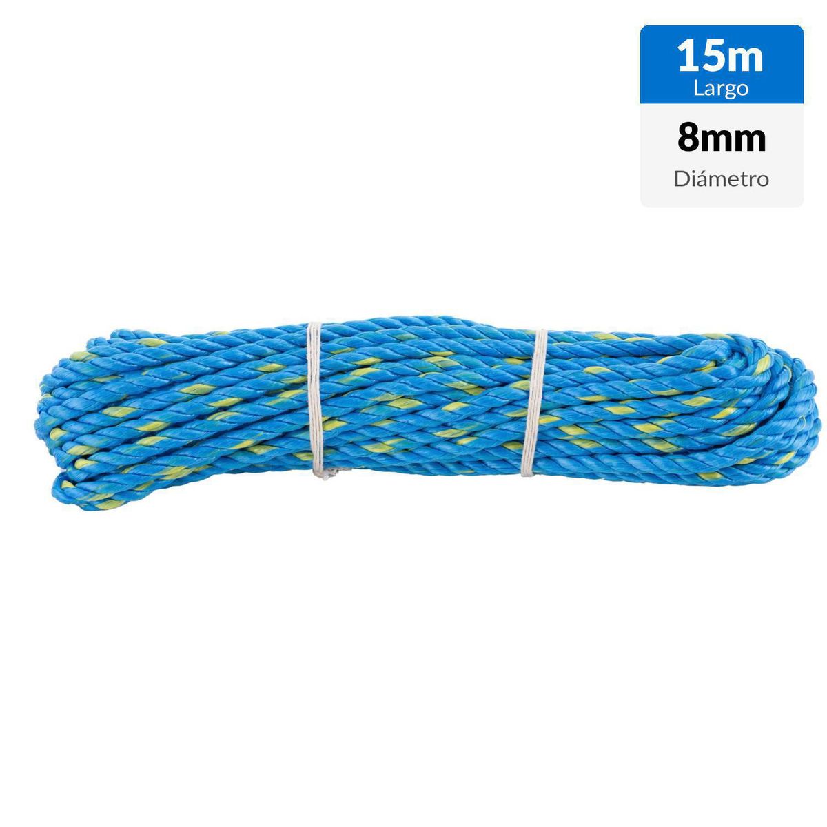 FIXSER - Cuerda Polysteel Torcido 8 mm 15 m Verde