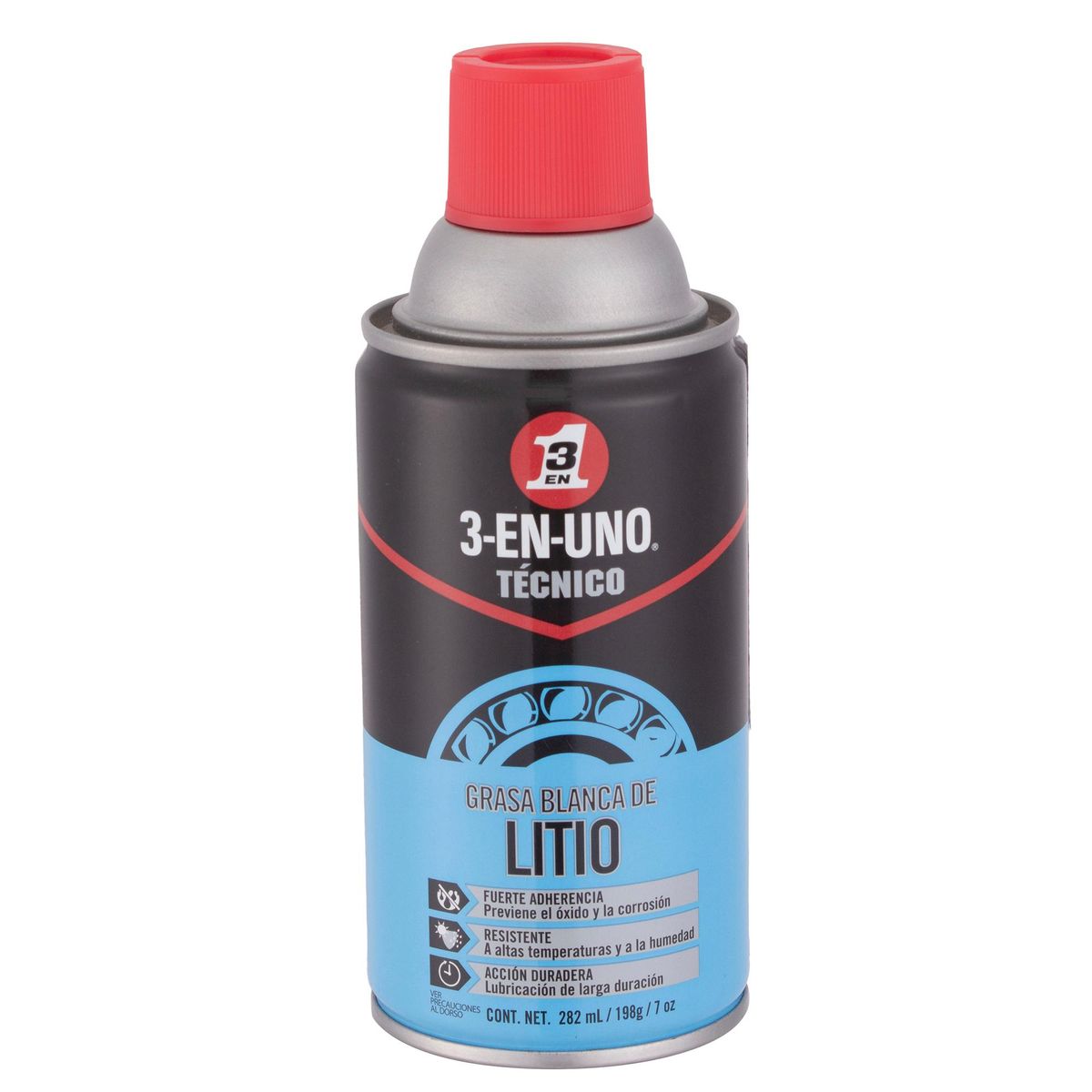 3 EN UNO - Grasa Blanca de Litio En Spray 3 Uno Automotriz 282 ml