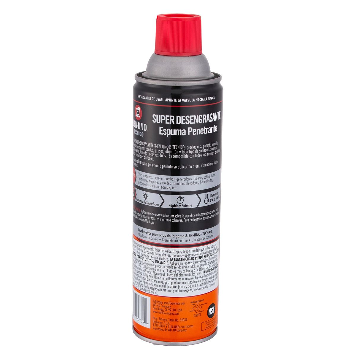 3 EN UNO - Desengrasante En Spray 3 Uno para Motor de Auto 284 ml