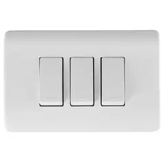 SCHNEIDER ELECTRIC - Interruptor triple (9/32) 10 A Blanco Genesis