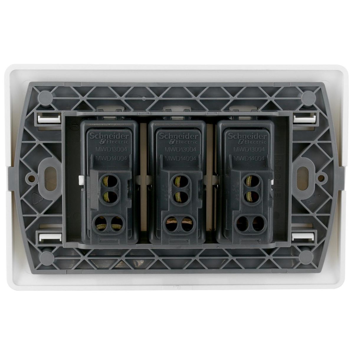 SCHNEIDER ELECTRIC - Interruptor triple (9/32) 10 A Blanco Genesis