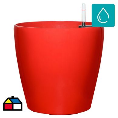 Macetero autorregante de polipropileno 45x42 cm rojo