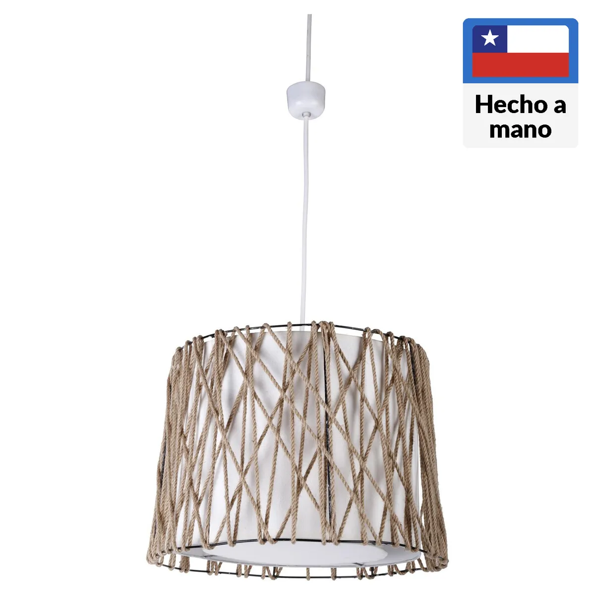 CAROLD STEVENS - Lámpara Colgante Tela Café