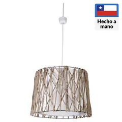 CAROLD STEVENS - Lámpara de colgar Plástico y Tela Canamo Beige