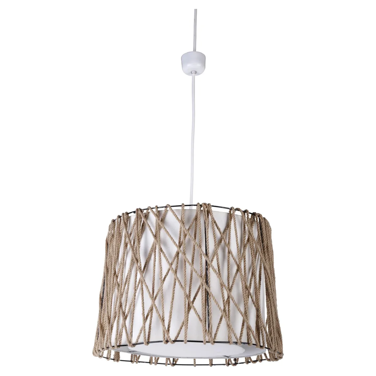 CAROLD STEVENS - Lámpara Colgante Tela Café