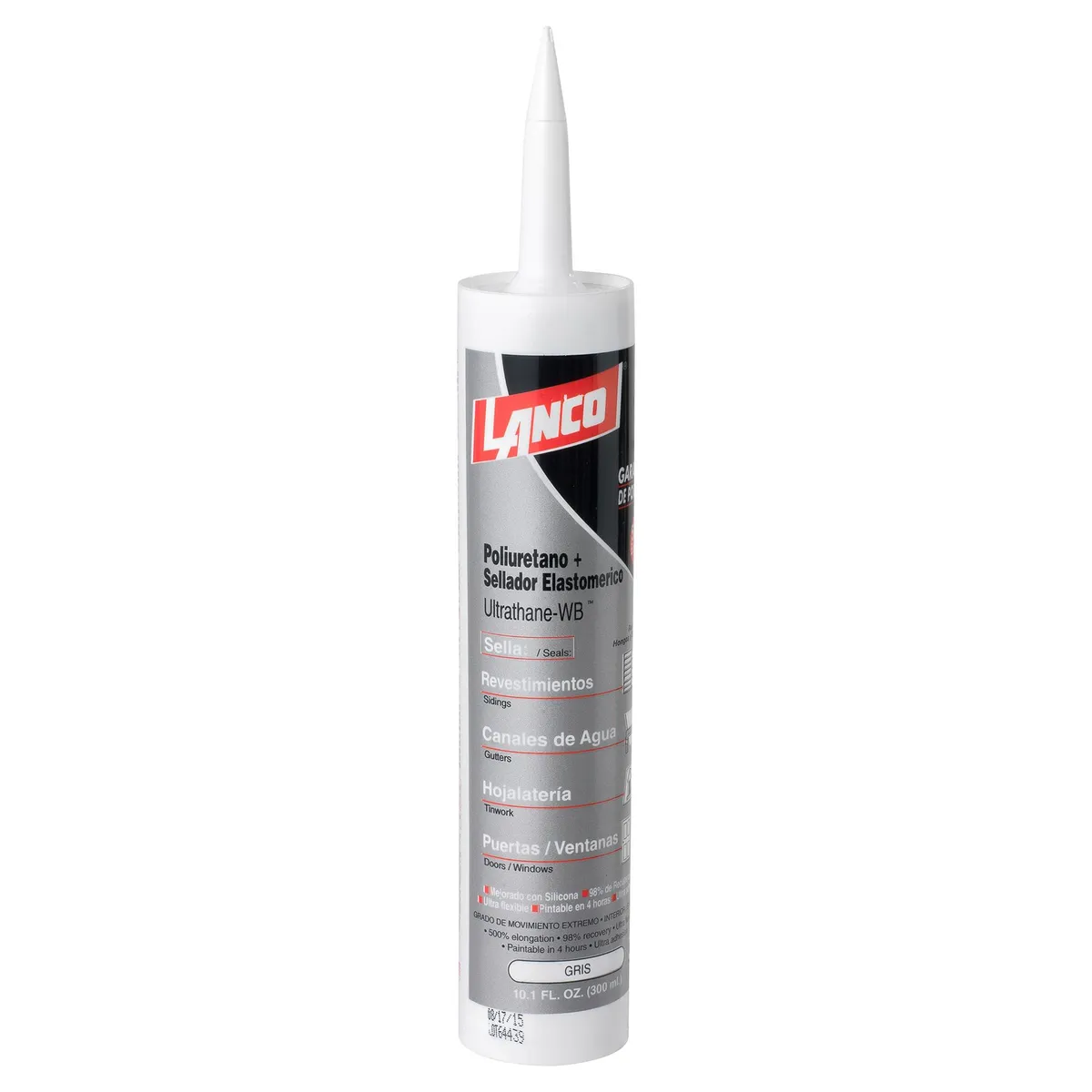 LANCO - Sellador Uretano Lanco Gris 300 ml Elástico Pintable Interior/exterior