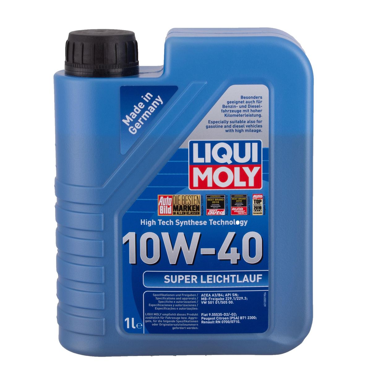 LIQUI MOLY - Aceite Liqui Moly 10w-40 para Motor Bencinero y Diesel 1 Litro