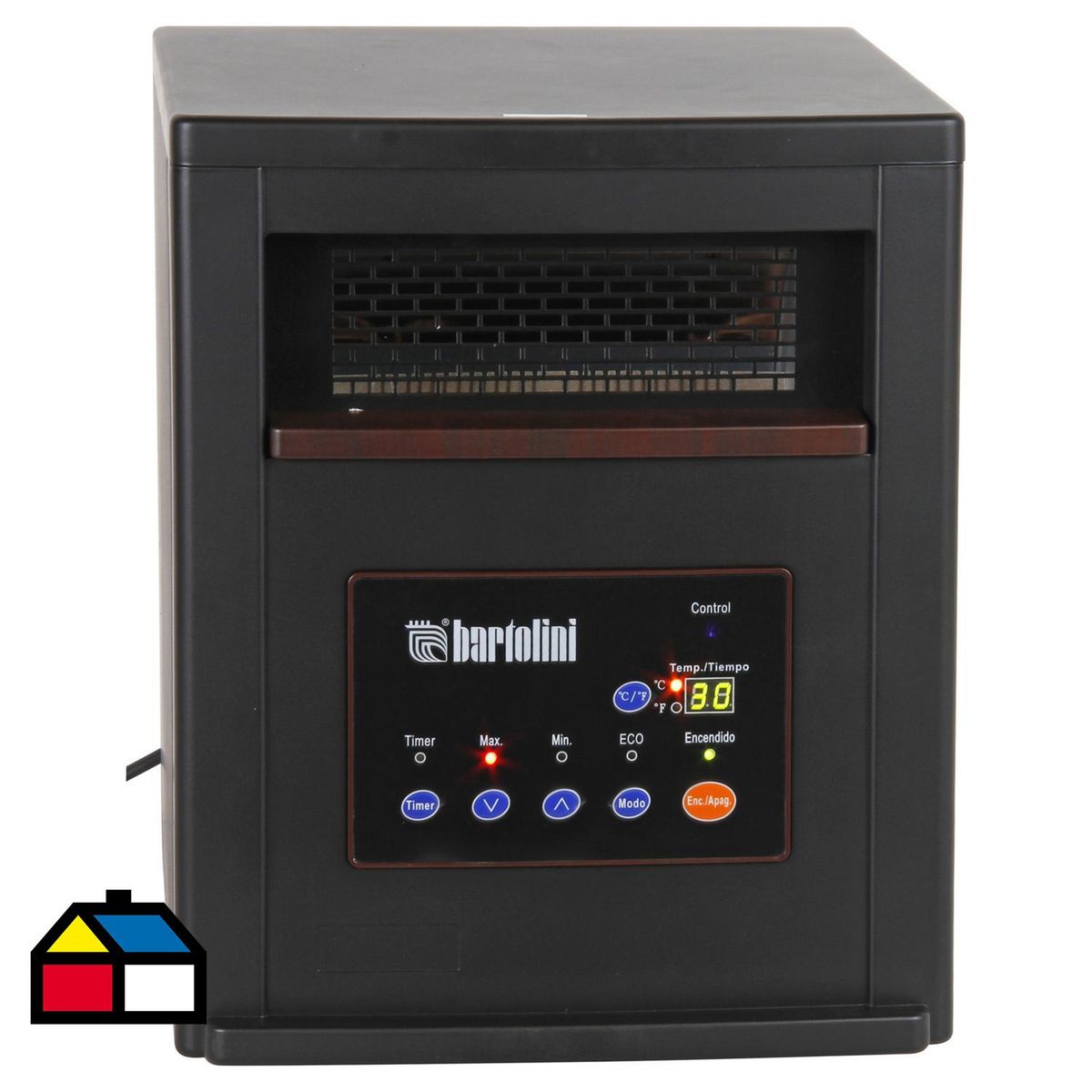 BARTOLINI - Estufa Eléctrica 1500 W Infrarrojo 