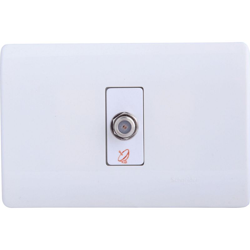 SCHNEIDER ELECTRIC - Toma coaxial para TV y video blanco