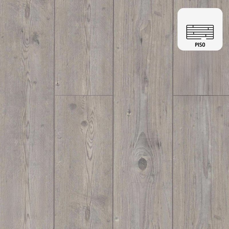 HOLZTEK - Piso Flotante 8 mm Pine Gris Gris 2.131 m2