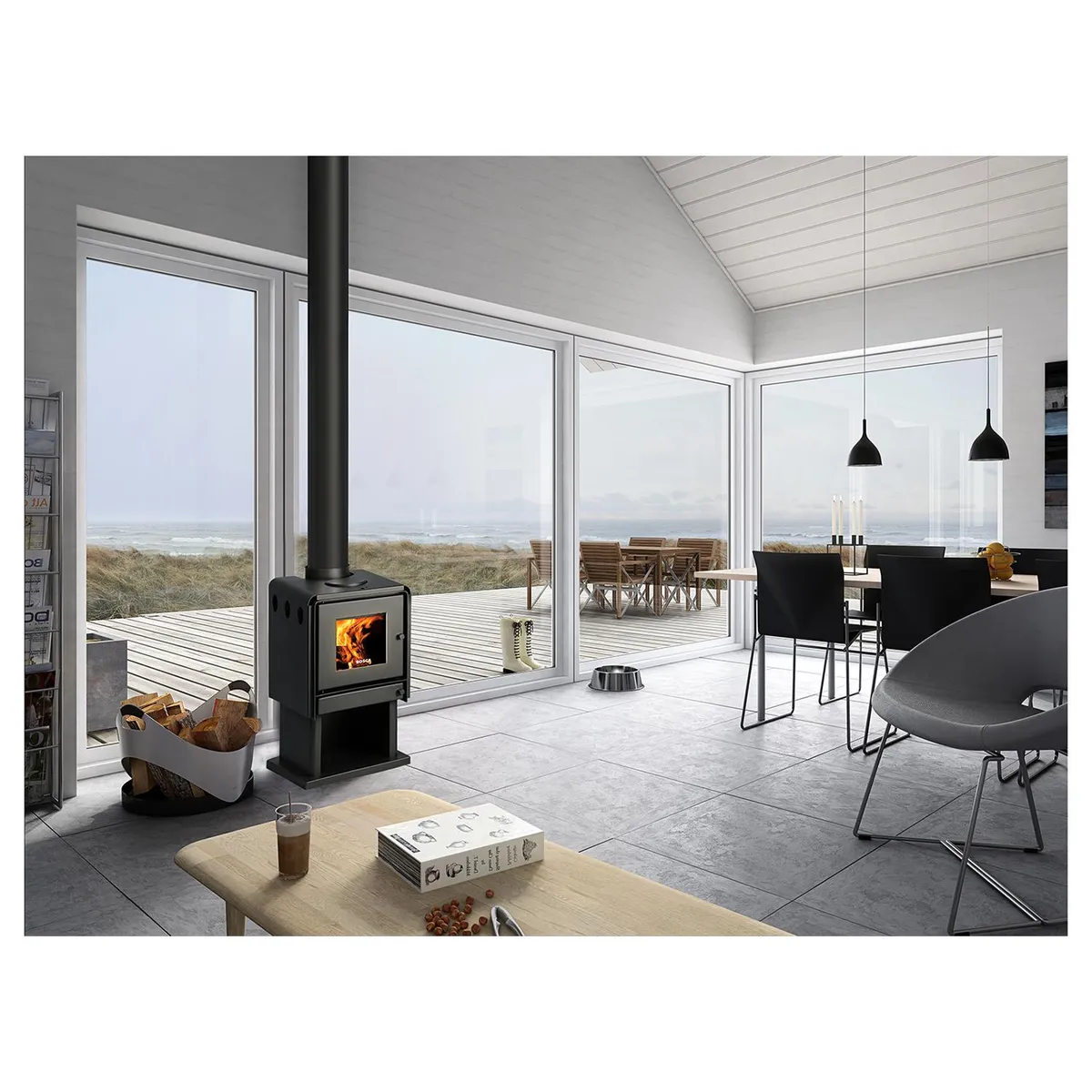 BOSCA - Estufa Leña Multibosca 350 Negro