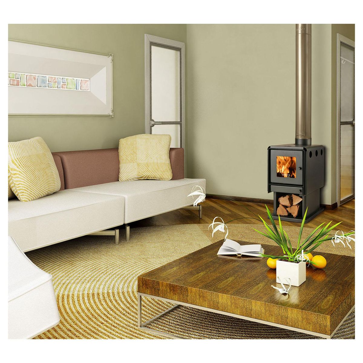 BOSCA - Estufa Leña Limit 350 Negro