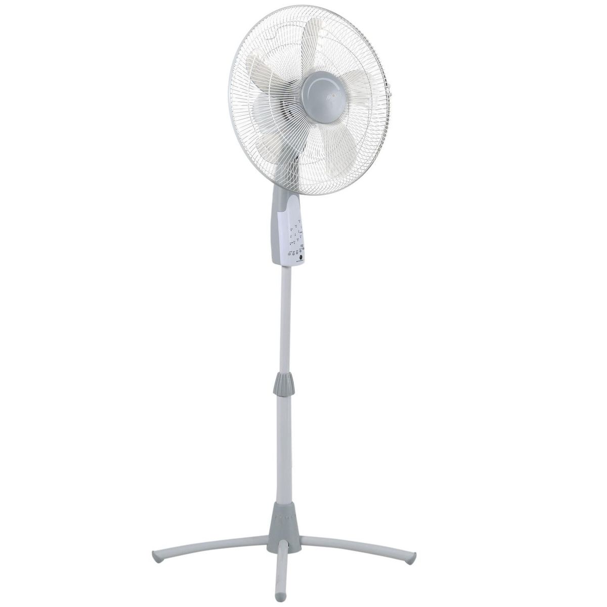 AIROLITE - Ventilador de pedestal 16" blanco/gris