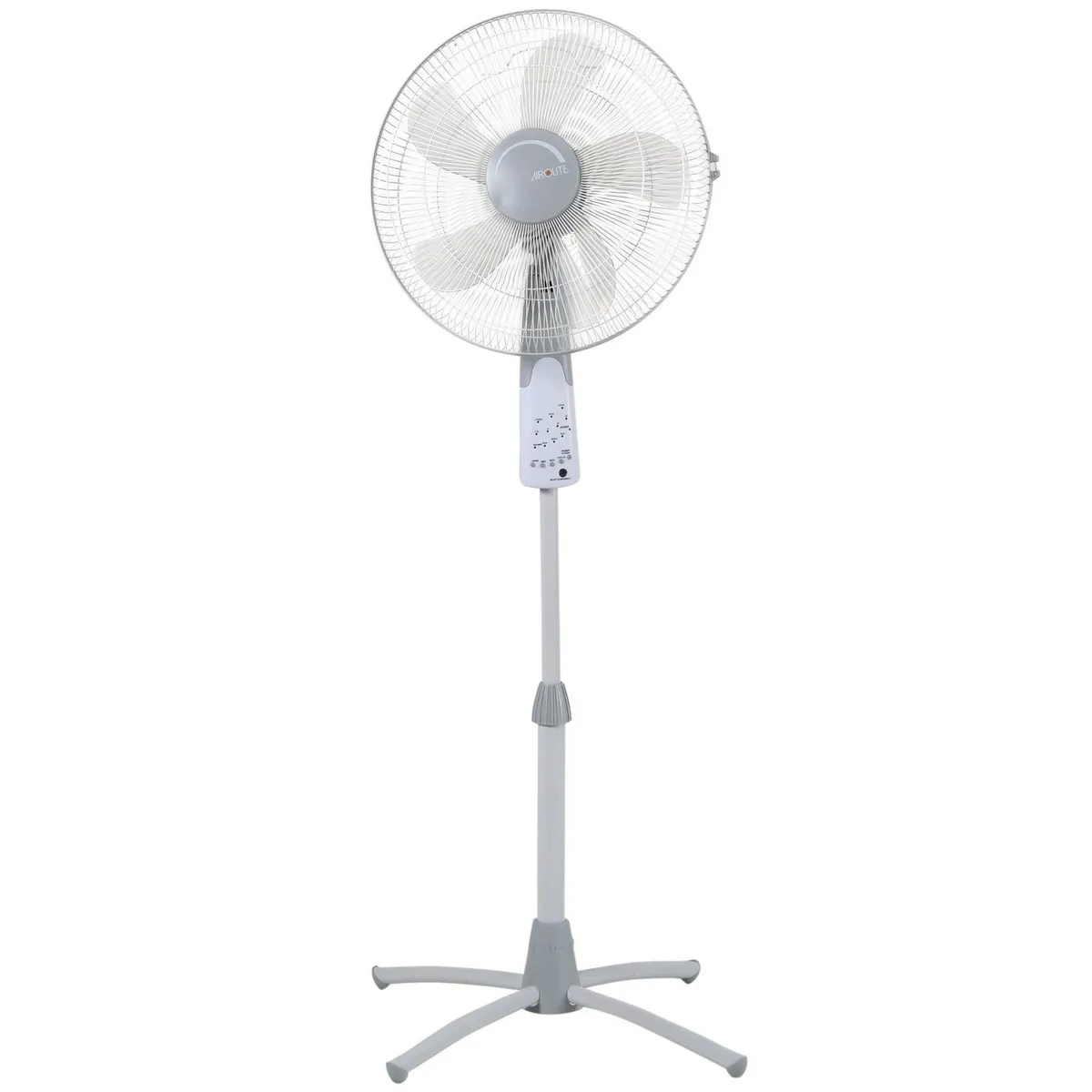 AIROLITE - Ventilador de pedestal 16" blanco/gris