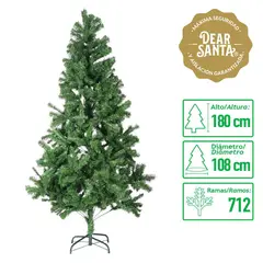 DEAR SANTA - Árbol de Navidad Bavaria 180 cm 712 Ramas