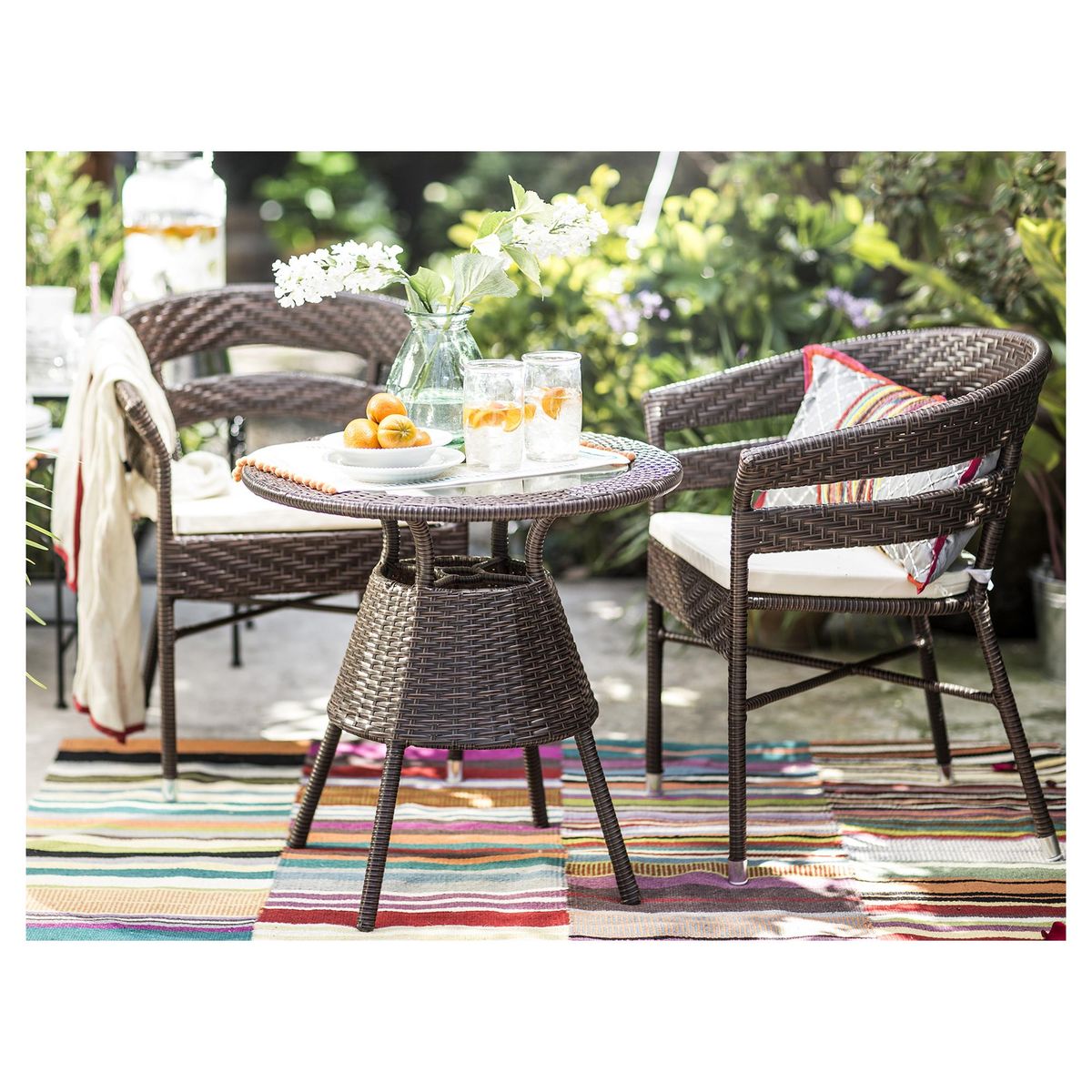 GRUPO LINK - Juego de Balcón de Terraza Borneo 2 Personas