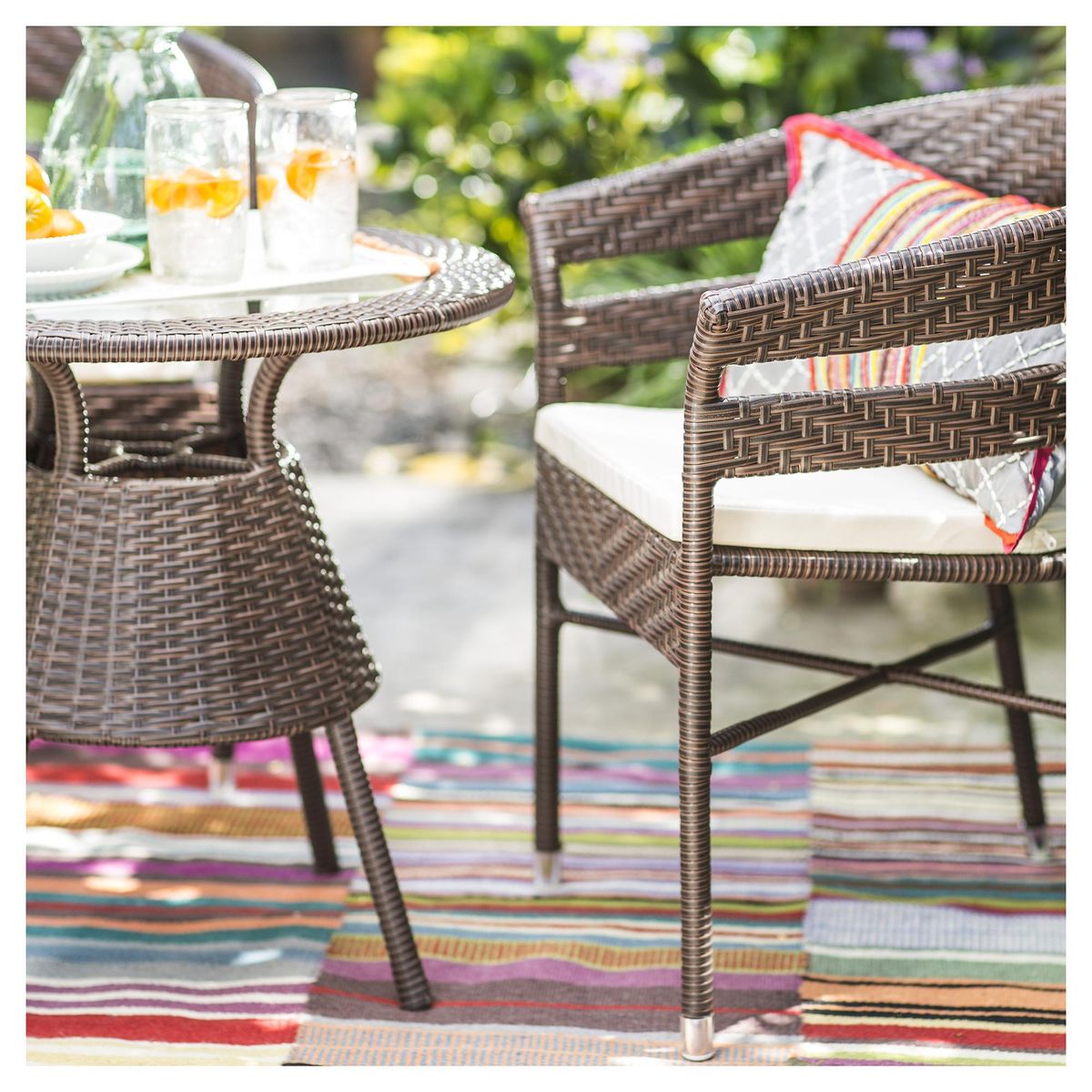 GRUPO LINK - Juego de Balcón de Terraza Borneo 2 Personas