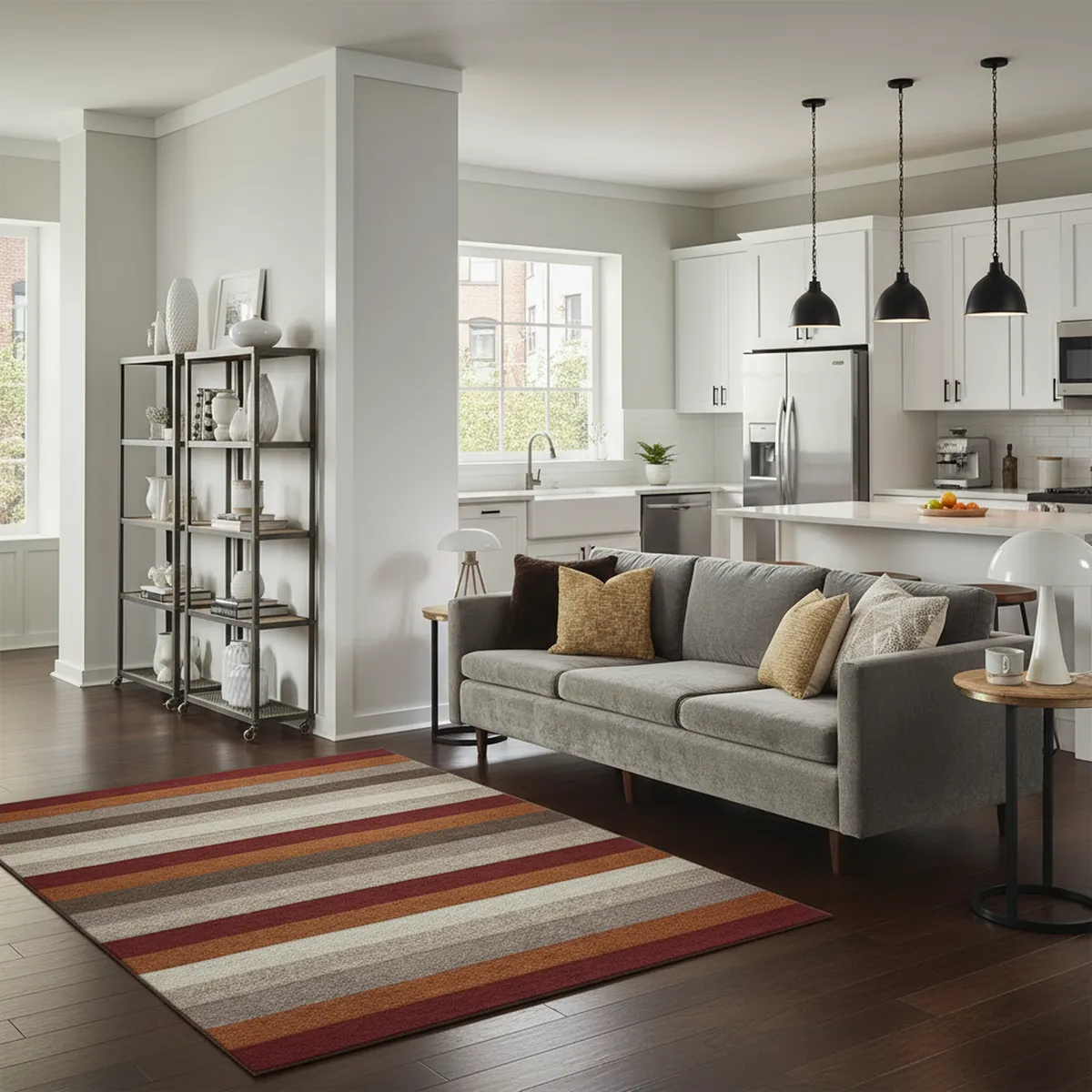 JUST HOME COLLECTION - Alfombra Rayas 150x220 cm Polipropileno Naranjo