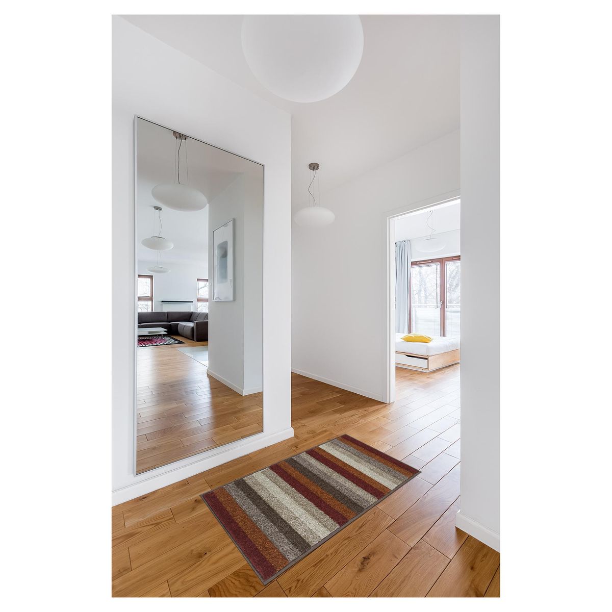 JUST HOME COLLECTION - Bajada de Cama Original Rayas 50x90 cm Polipropileno Multicolor