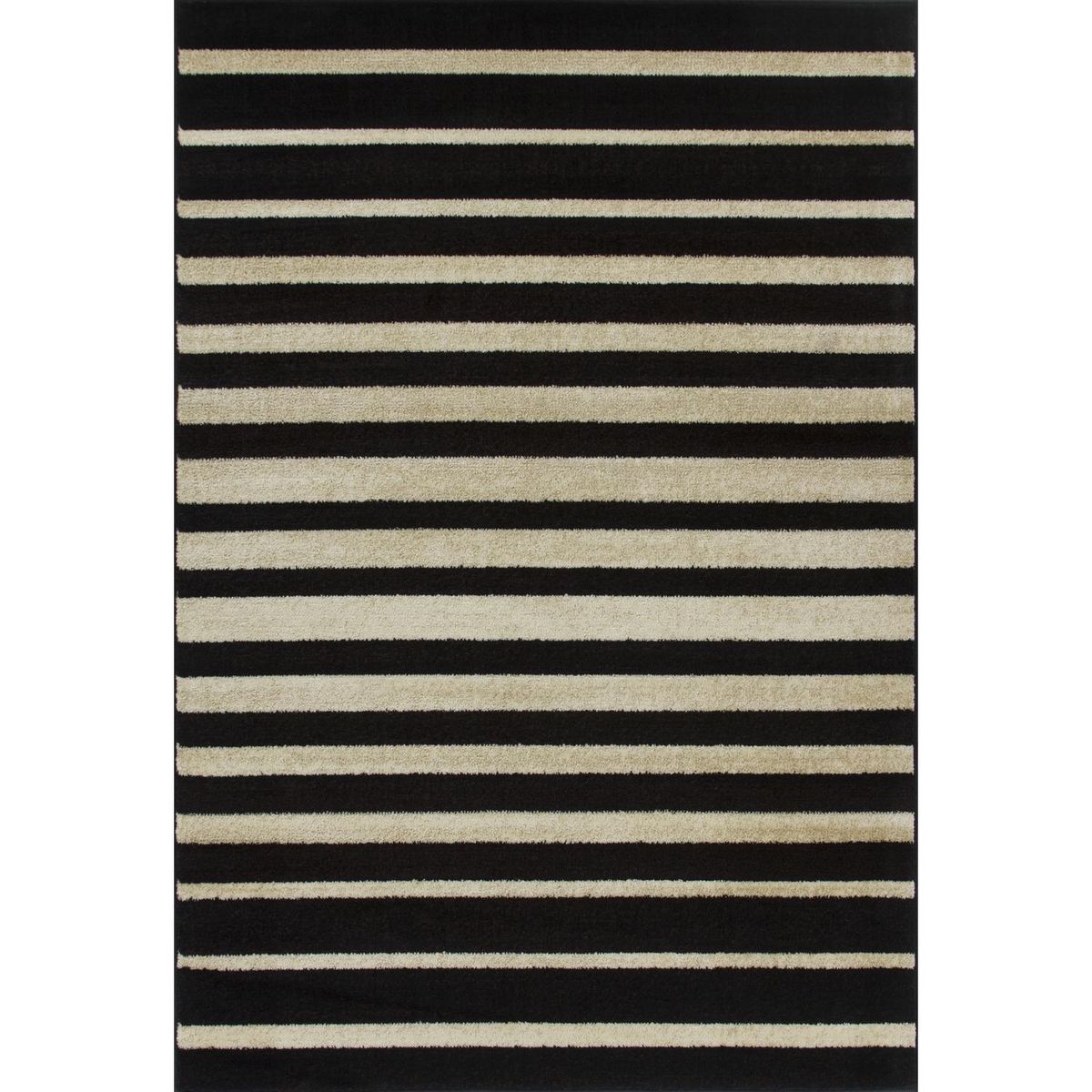 JUST HOME COLLECTION - Alfombra Carrera Rayas 150x220 cm Polipropileno Negro