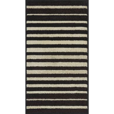 Bajada de Cama Carrera Rayas 50x90 cm Negro