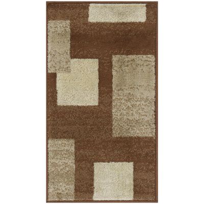 Imagen 2 del producto Bajada de Cama Carrera Cuadros 50x90 cm Polipropileno Café