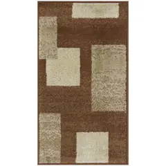 JUST HOME COLLECTION - Bajada de Cama Carrera Cuadros 50x90 cm Café