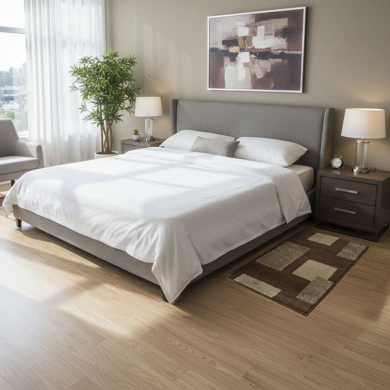 JUST HOME COLLECTION - Bajada de Cama Carrera Cuadros 50x90 cm Polipropileno Café