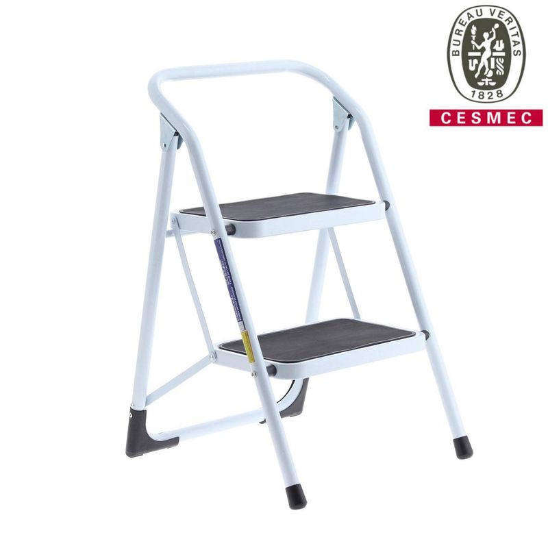 JUST HOME COLLECTION - Escala De paso Aluminio 83 cm 2 Peldaños