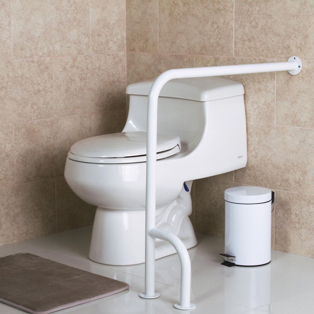 AUSIN - Barra de seguridad para WC blanco