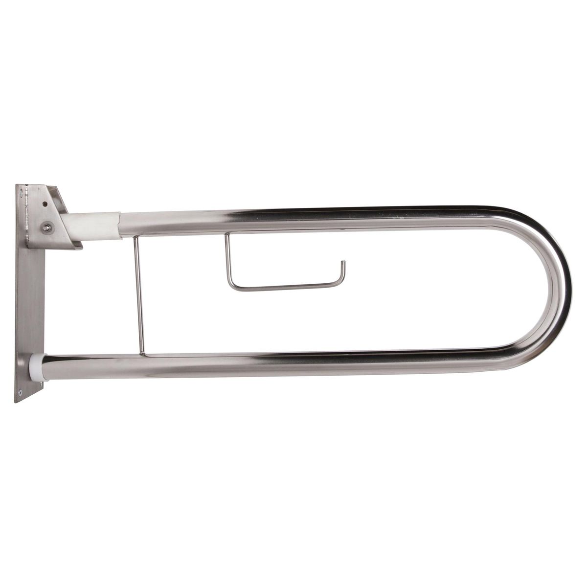 AUSIN - Barra de seguridad abatible para baño plateado