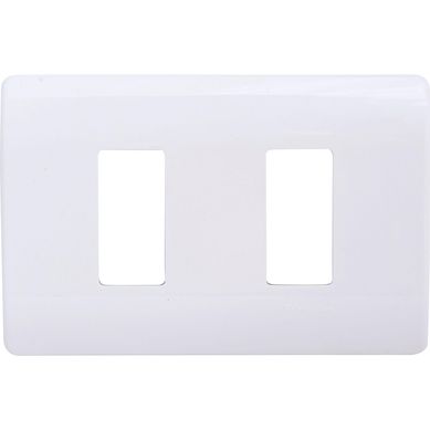 Placa 2 mdulos con soporte blanco Genesis