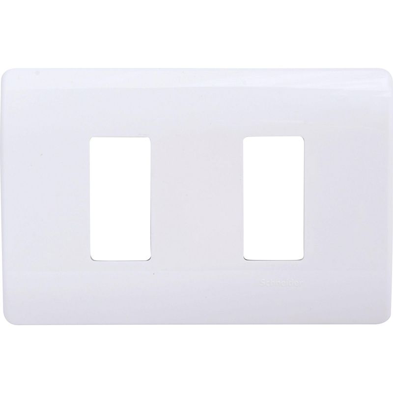 SCHNEIDER ELECTRIC - Placa 2 módulos con soporte blanco Genesis