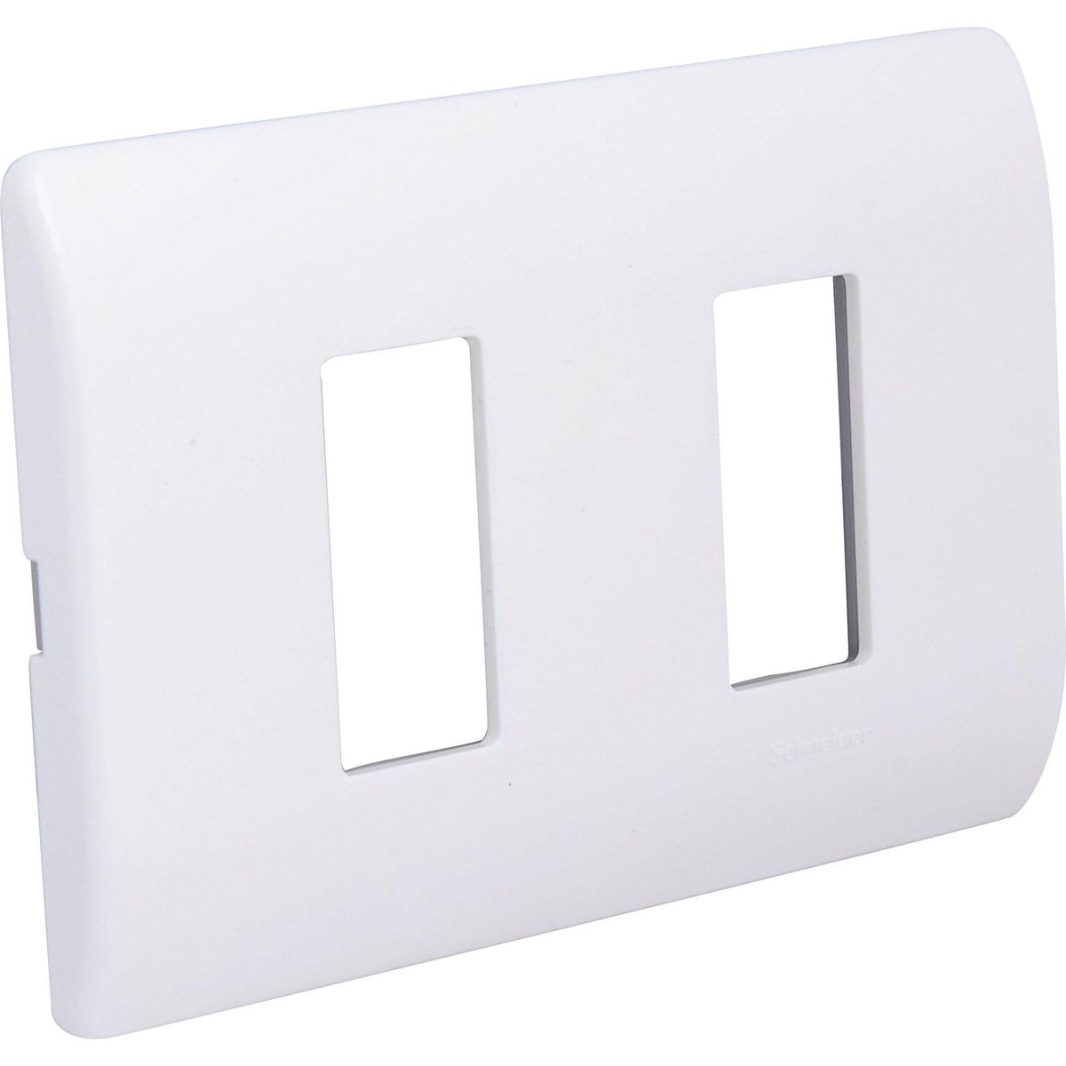 SCHNEIDER ELECTRIC - Placa 2 módulos con soporte blanco Genesis