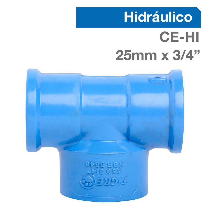 TIGRE - Tee Trans PVC-P CE/HI 25mm x 3/4" 1u