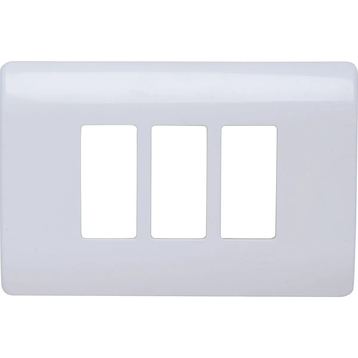 SCHNEIDER ELECTRIC - Placa 3 módulos con soporte blanco Genesis