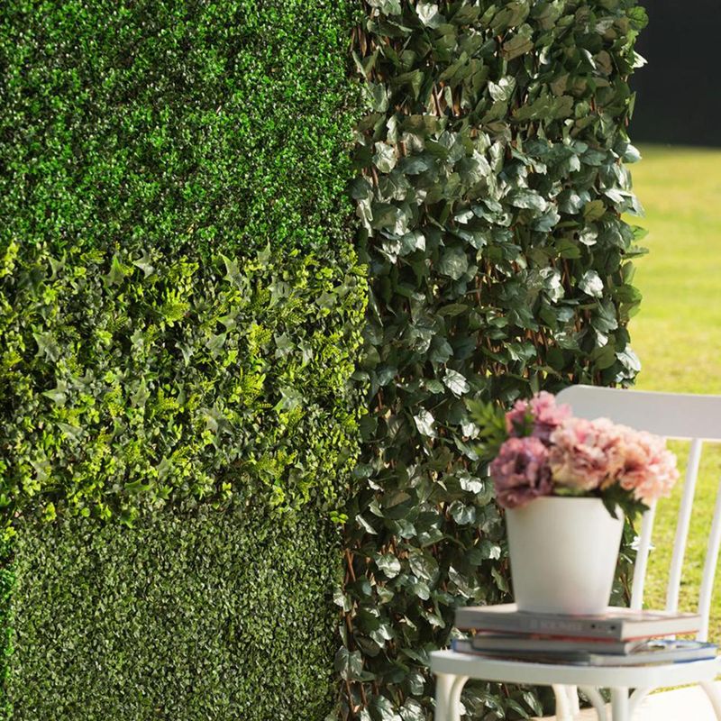JUST HOME COLLECTION - Jardín vertical artificial palmeta de Kudzu 50x50 cm