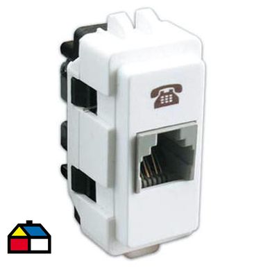 Mdulo toma telefnica RJ11 blanco Genesis