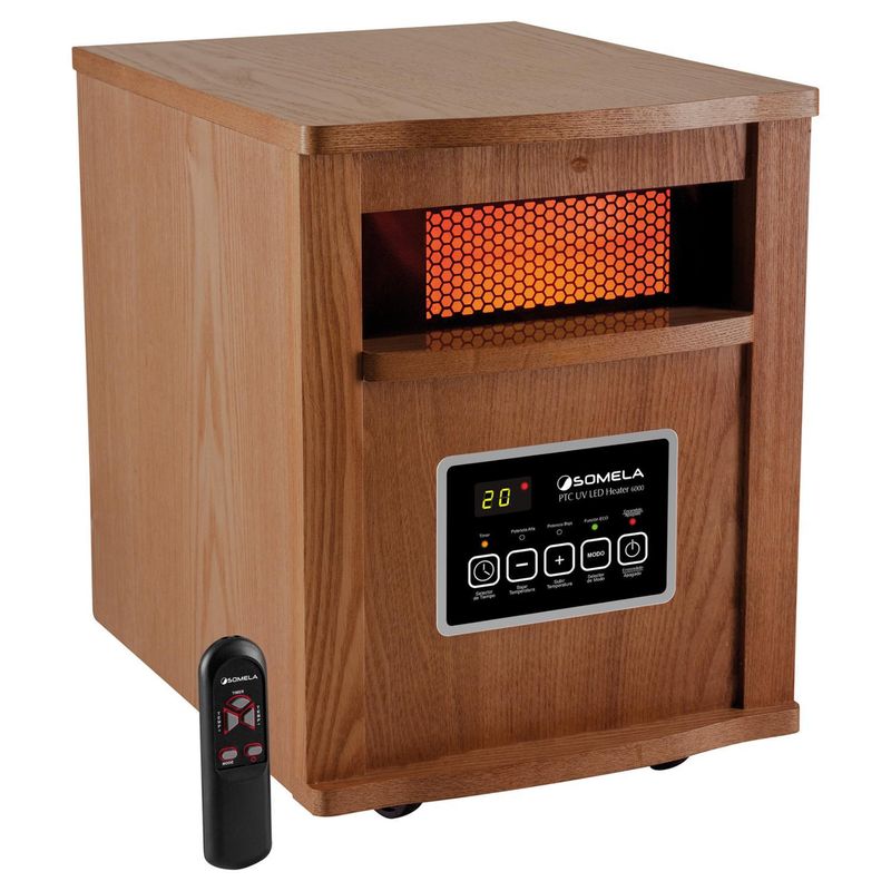 SOMELA - Calefactor Infrarrojo Eléctrico 1500 W Infrarrojo HEAT 6000