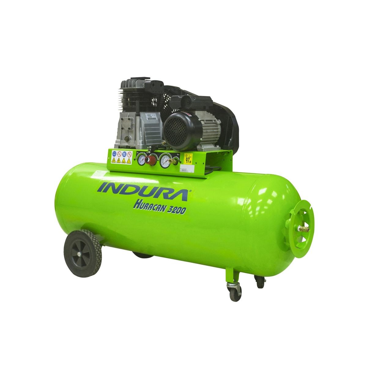 INDURA - Compresor de Aire Portátil 3 HP 200 Litros Huracan 3200