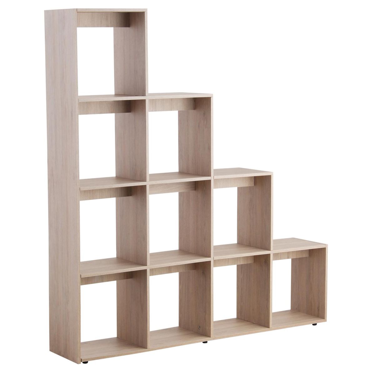 TUHOME - Librero Escalera Melamina 10 Nivel(es) 156x170x30 cm Rovere