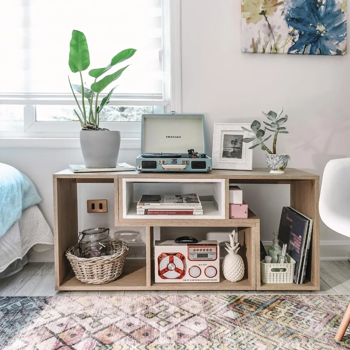 TUHOME - Rack de TV 55x120x36 cm rovere