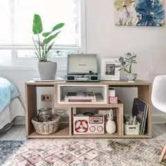 TUHOME - Rack de TV 55x120x36 cm rovere