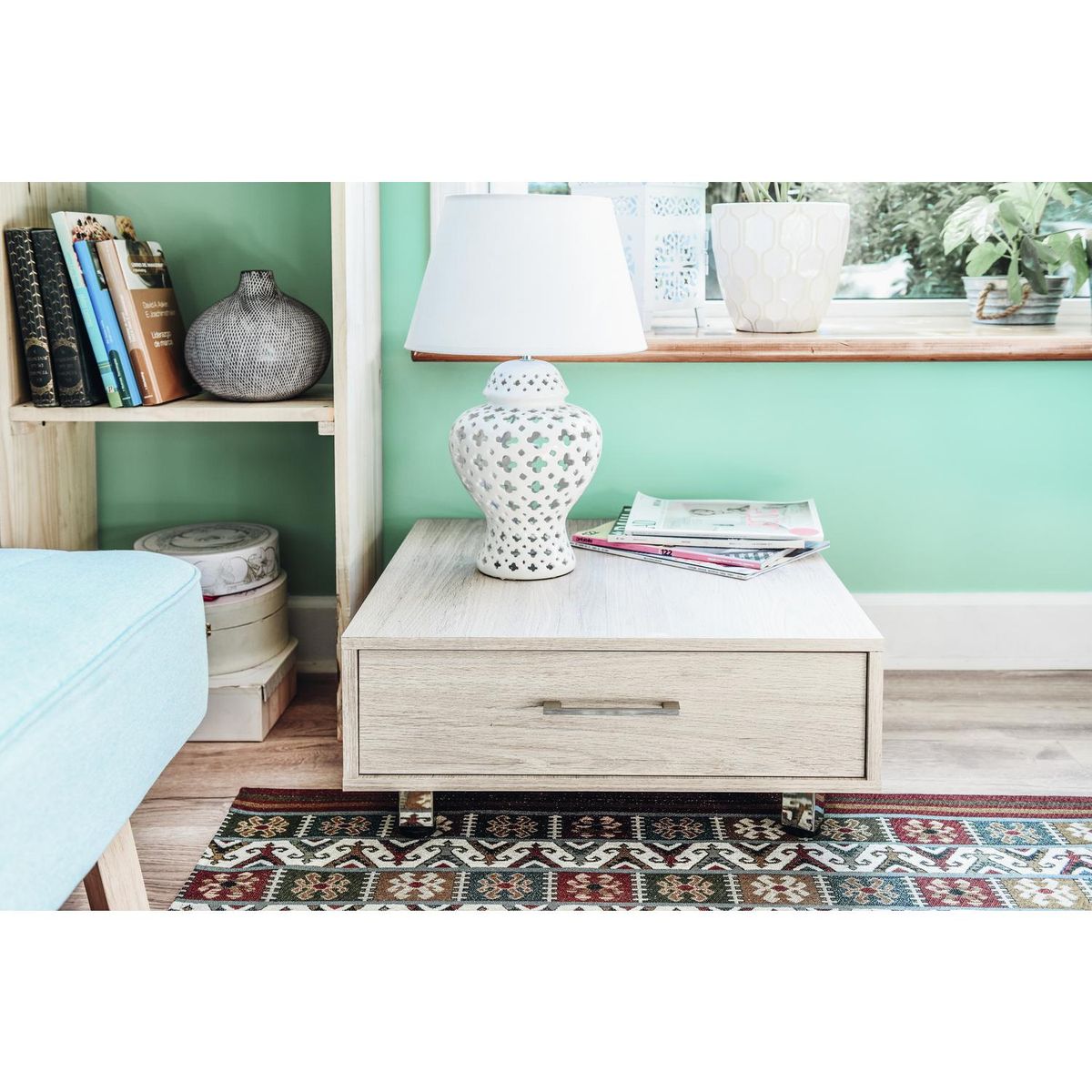 TUHOME - Mesa de centro 27x60x60 cm amaretto