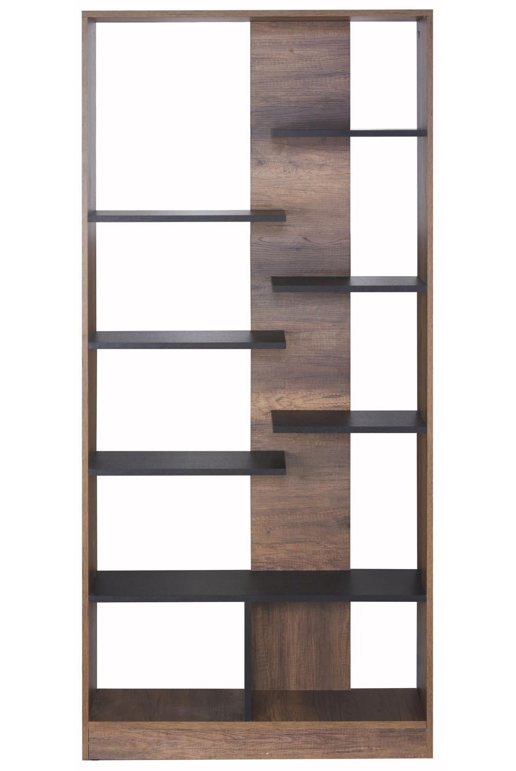 TUHOME - Librero Classic Expresso Melamina 9 Nivel(es) 80x170x26 cm Caramelo/Wengue